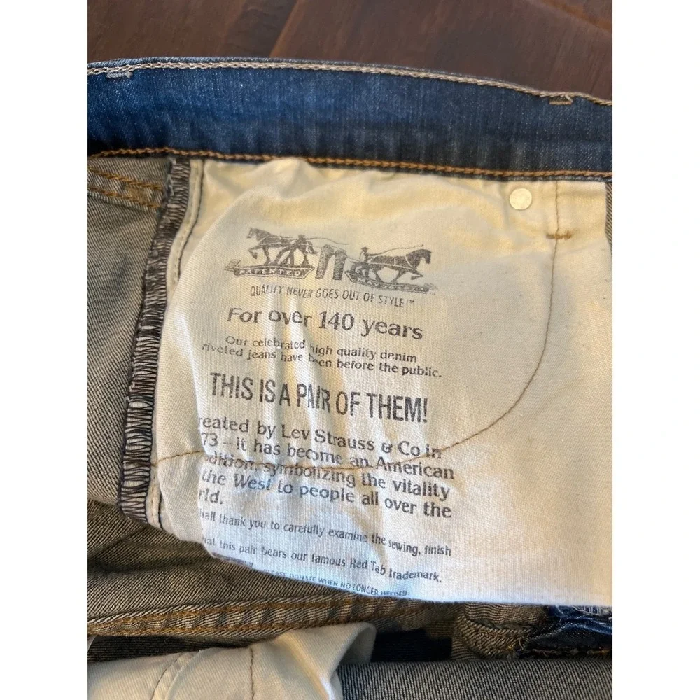 Levi's 505 Jeans Mens 40x30‎ Blue Regular Fit  Straight Leg Denim Dark